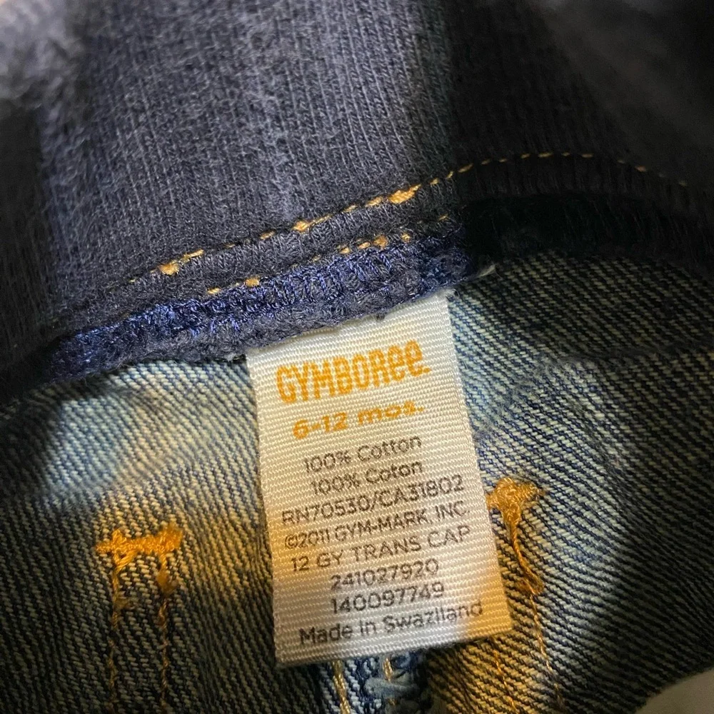 Infant blue jeans 6-9 month knit 6-12 month 100% cotton denim